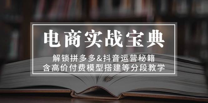 电商实战宝典：解锁拼多多&抖音运营秘籍，含高价付费模型搭建等分段教学-试验田