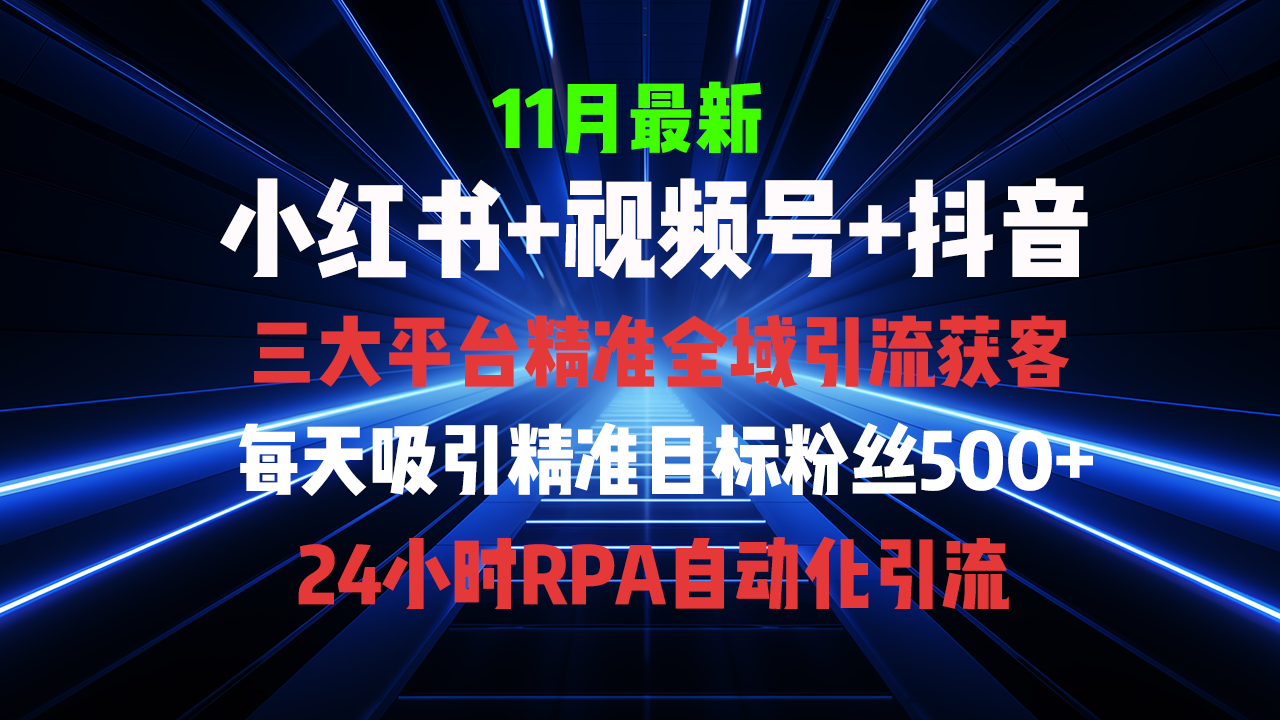 （13259期）全域多平台引流私域打法，小红书，视频号，抖音全自动获客，截流自…-试验田