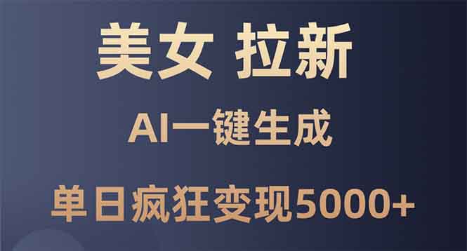 （13866期）美女暴力拉新，通过AI一键生成，单日疯狂变现5000+，纯小白一学就会！-试验田