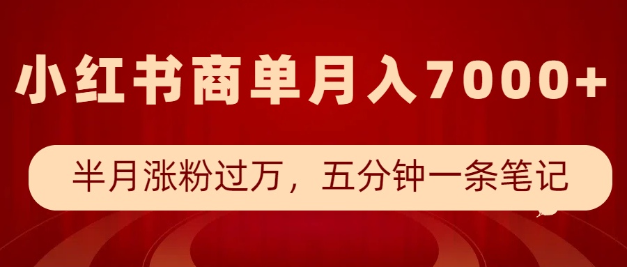 小红书的商单全新游戏玩法，大半个月增粉破万，五分钟一条手记，月入7000-中创网_分享创业资讯_网络项目资源-试验田