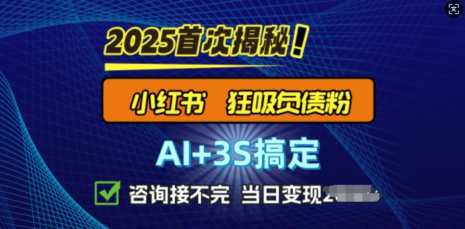 2025引流方法吊顶天花板：全新小红书的狂怒债务粉构思，资询接持续，当日入好几张-中创网_分享创业资讯_网络项目资源-试验田