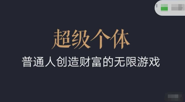 超级个体2024-2025逆风翻盘手册，平常人创造价值的无限恐怖游戏-中创网_分享创业资讯_网络项目资源-试验田