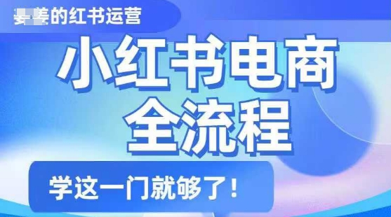 小红书电商全过程，精减通俗易懂，实用教程，学这一门就行了-中创网_分享创业资讯_网络项目资源-试验田