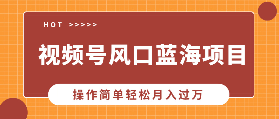 视频号风口蓝海项目，中老年人的流量密码，操作简单轻松月入过W-试验田