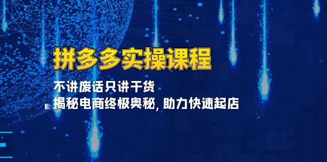 （13577期）拼多多实操课程：不讲废话只讲干货, 揭秘电商终极奥秘,助力快速起店-试验田