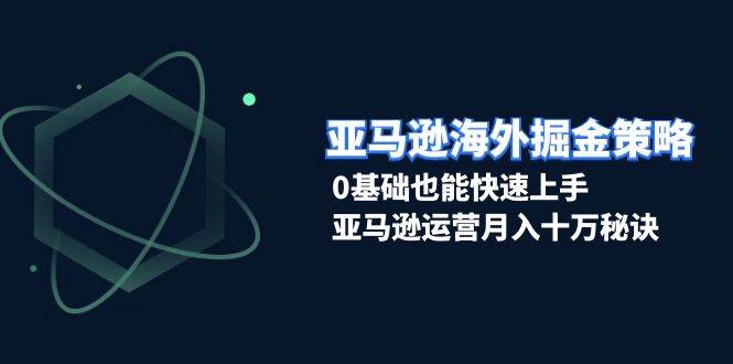 亚马逊海外掘金策略，0基础也能快速上手，亚马逊运营月入十万秘诀-试验田