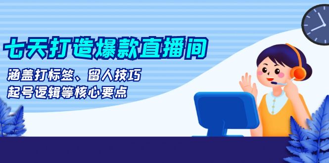 （13382期）七天打造爆款直播间：涵盖打标签、留人技巧、起号逻辑等核心要点-试验田