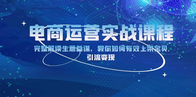 （13763期）电商运营实战课程：完整解读生意参谋，教你如何有效上架宝贝，引流变现-试验田