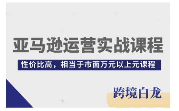 亚马逊运营实战课程，亚马逊从入门到精通，性价比高，相当于市面万元以上元课程-试验田