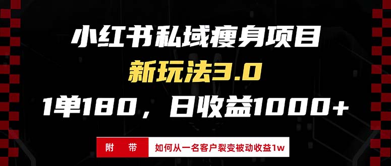 （13348期）小红书瘦身项目3.0模式，新手小白日赚收益1000+（附从一名客户裂变收益…-试验田