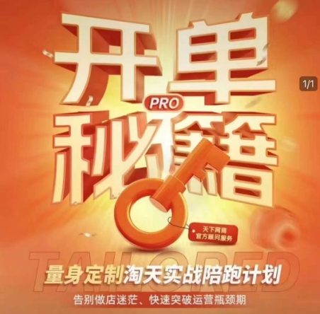 淘宝开单秘籍PRO，量身定制淘天实战陪跑计划，告别做店迷茫、快速突破运营瓶颈期-试验田