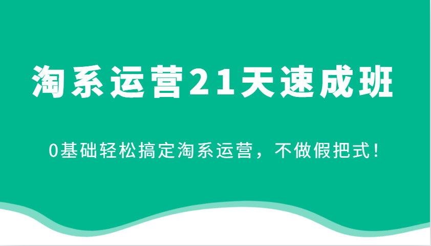 淘系运营21天速成班，0基础轻松搞定淘系运营，不做假把式！-试验田