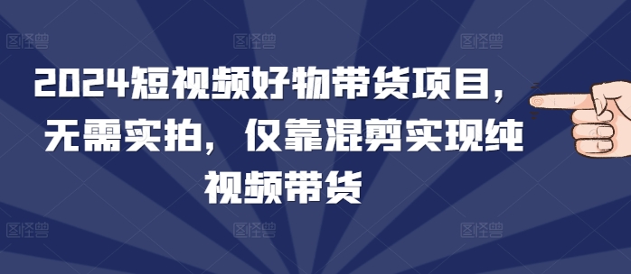 2024短视频好物带货项目，无需实拍，仅靠混剪实现纯视频带货-试验田