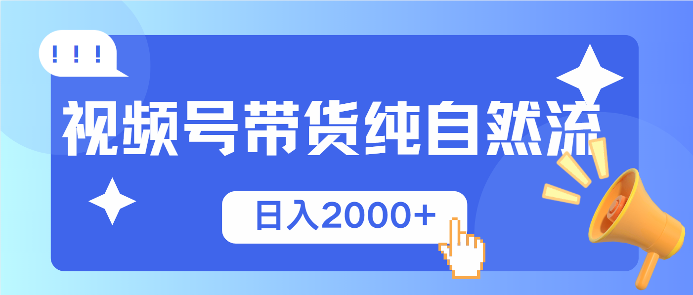 （13998期）视频号带货，纯自然流，起号简单，爆率高轻松日入2000+-试验田