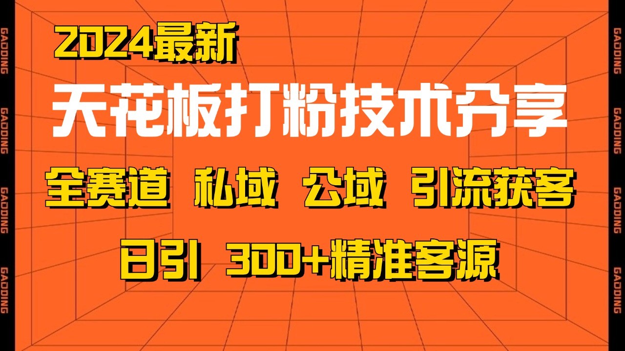 天花板打粉技术分享，野路子玩法 曝光玩法免费矩阵自热技术日引2000+精准客户-试验田