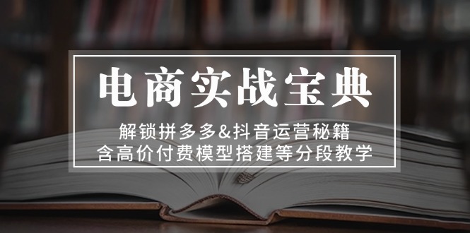 （13195期）电商实战宝典 解锁拼多多&抖音运营秘籍 含高价付费模型搭建等分段教学-试验田