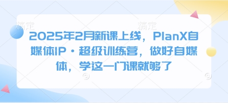 2025年2月新授课发布，PlanX自媒体平台IP·非常夏令营，搞好自媒体平台，学这一门课就行了-中创网_分享创业资讯_网络项目资源-试验田