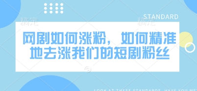 网剧如何涨粉，如何精准地去涨我们的短剧粉丝-中创网_分享创业资讯_网络项目资源-试验田